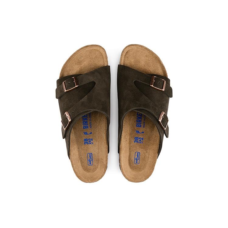 Birkenstock Zrich Soft Footbed Suede Leather Narrow Fit 'Mocha' Men's 1009531