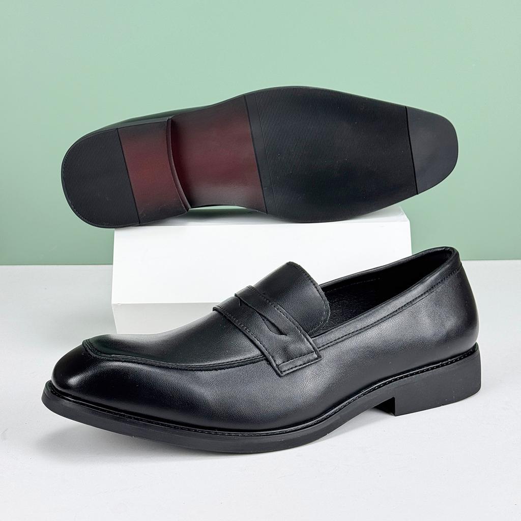 2025 Neue Lässige Lederschuhe Herren Business Formell Lässige Slipper Rutschfest Abriebfest Herrenschuhe Büro Britischer Stil Jugend Abschluss