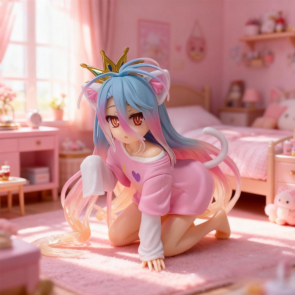 New Style - Anime & Game Character Sister Outfit with Cat Ears, Sexy Collectible Model Toy, Cute Decoration, Fan Collection