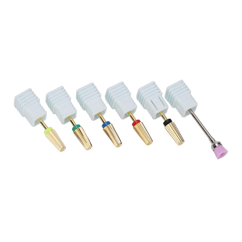 Multifunctional Nail Drill Bits Tungsten Steel 5 In 1 Nail Polishing Grinding Head Manicure