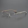 1 Pc Fashionable Women Men Sunglasses Frameless Rectangular Personalized Sunglasses for Daily Life Vintage Sun Glasses