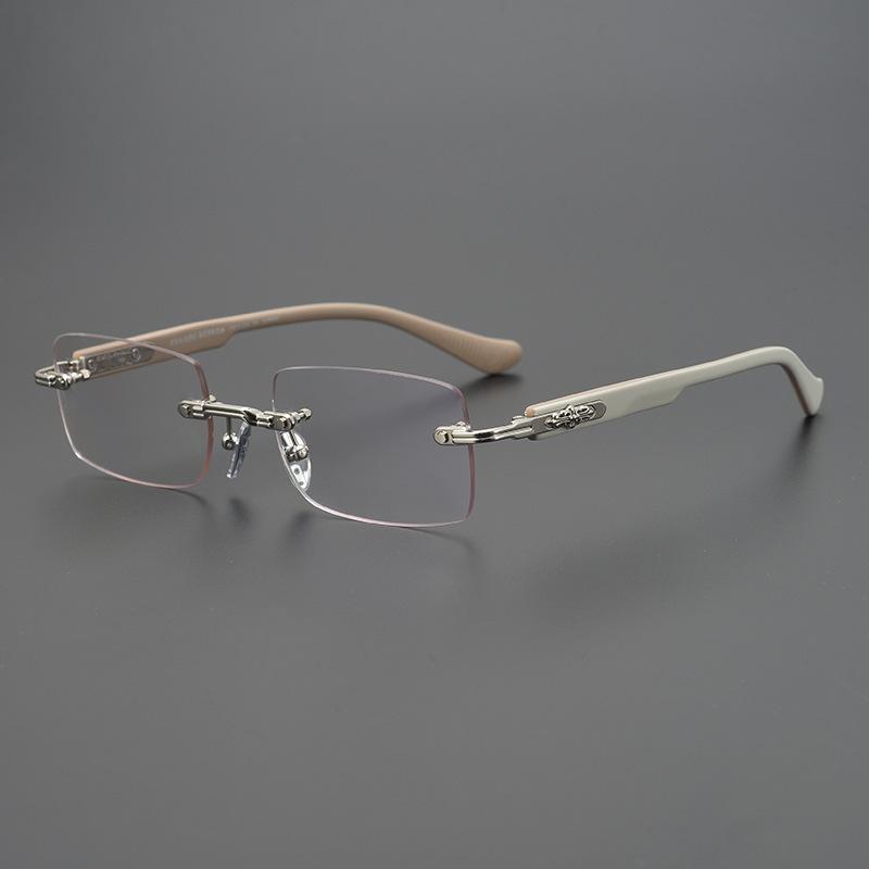 1 Pc Fashionable Women Men Sunglasses Frameless Rectangular Personalized Sunglasses for Daily Life Vintage Sun Glasses