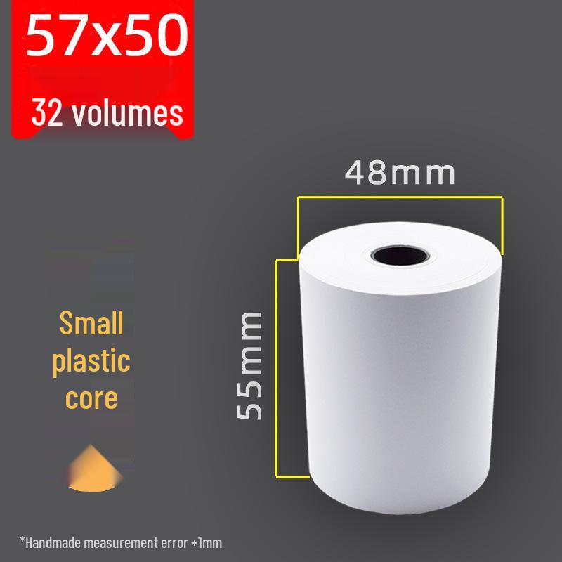 Supermarket 80mm Thermal Receipt Paper Roll, 57x40mm, 50mm Core for Restaurant and Takeout