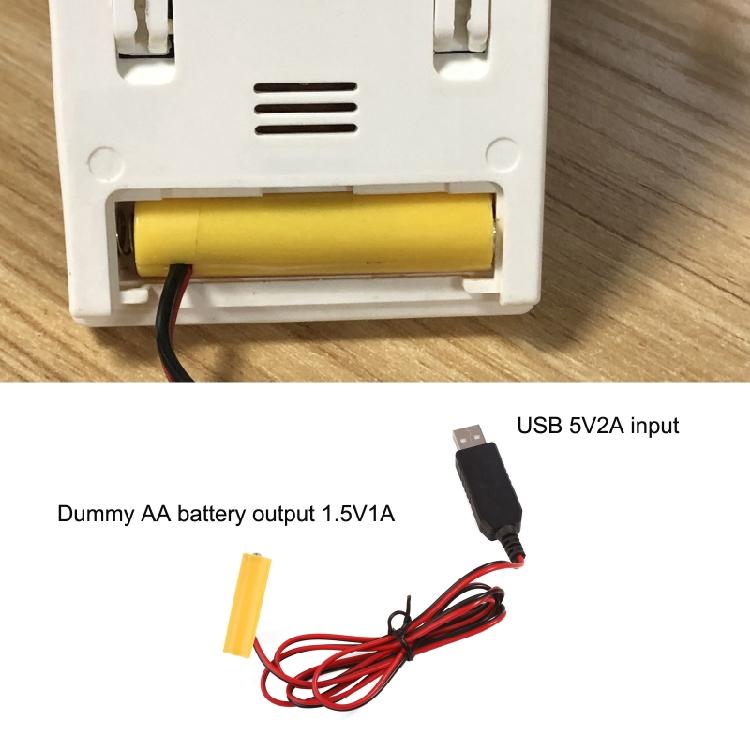 USB 5V to 1.5V Power Converter AA Battery Eliminators Replace 1Pcs 1.5V AA