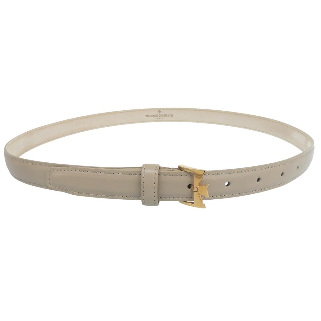 Excellent VACHERON CONSTANTIN belt beige leather mens Used