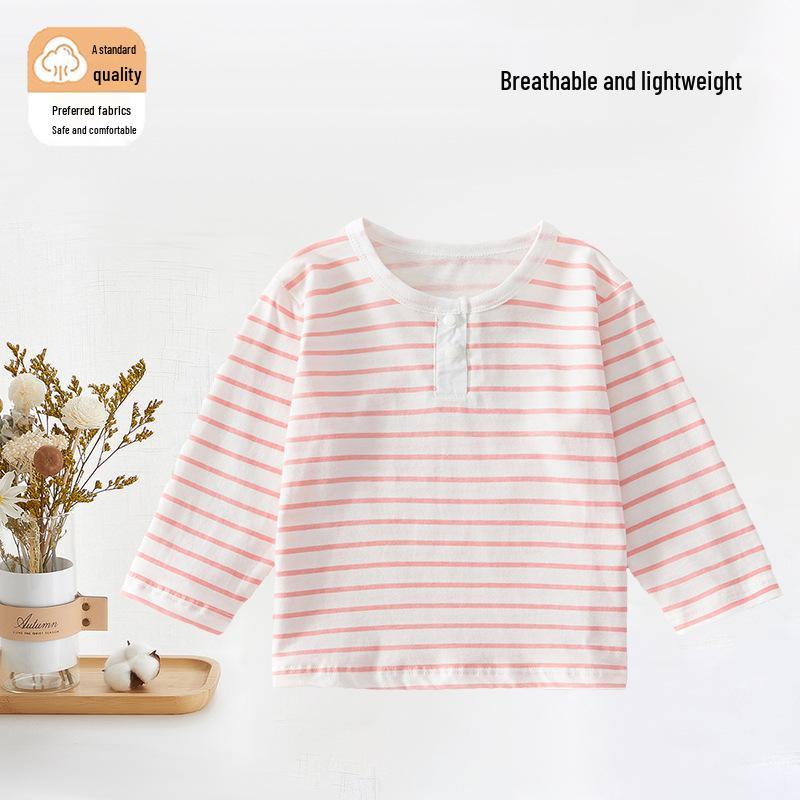 2026 Kids' Striped Long-Sleeve T-Shirt: Versatile Spring/Summer Fashion for Boys & Girls