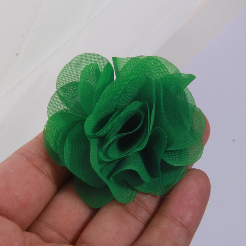 10 Stück 2,6" Tüll Niedlich Handgefertigt Kern Organza Chiffon Stoff Künstliche Gaze Blume Hochzeitskleid Hüte Stirnband Brosche DIY Zuhause
