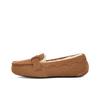 UGG Cow Split Leather Comfortable Warm Commuting Daily Casual Flats Women Flats Brown 1166891-CHE