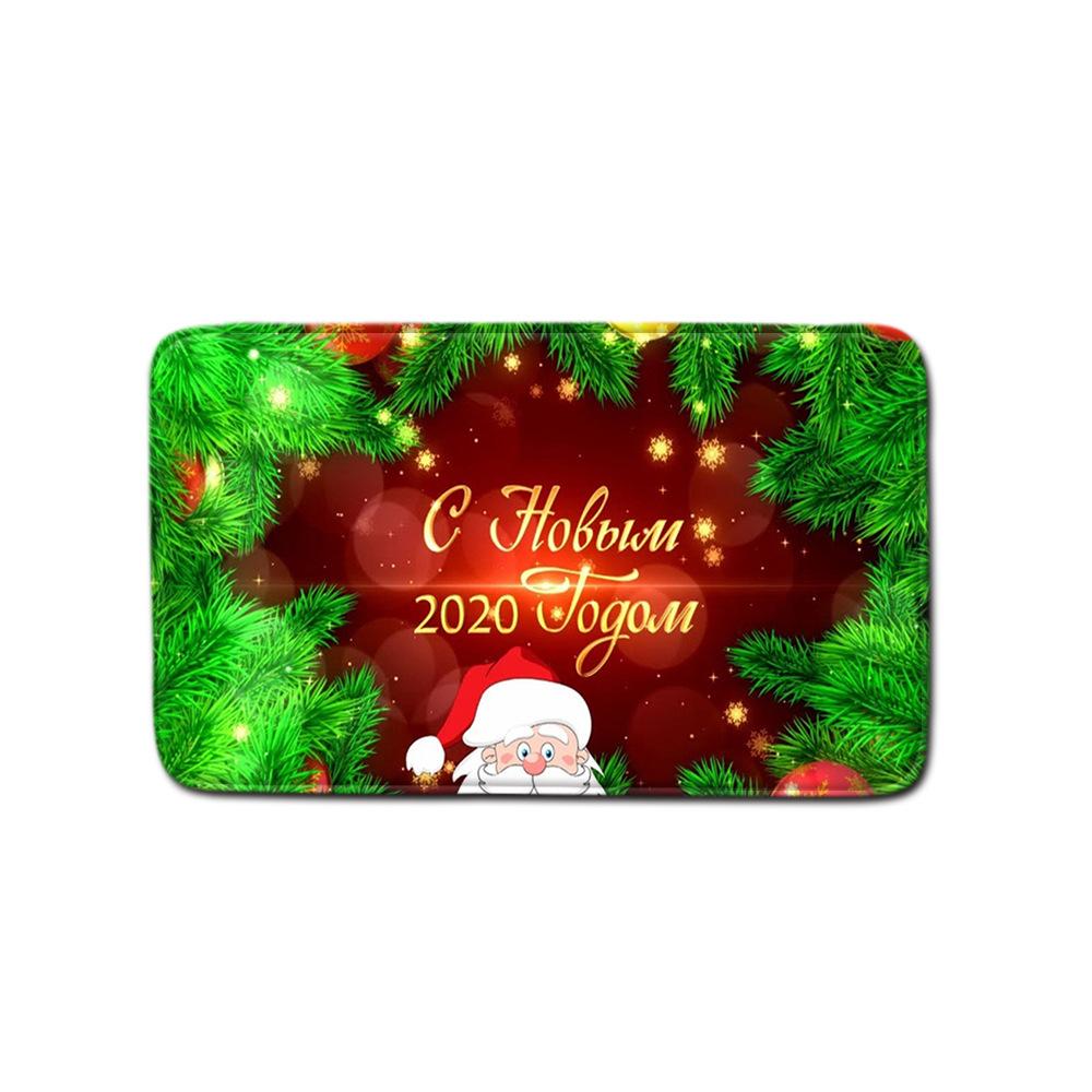Christmas Toilet Four-Piece Floor Mat Bathroom Non-Slip Door Mat Shower Room Absorbent Carpet