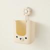 Storage Box with Vacuum Suction Cup Wet Tissue Holder Hygienic Wipe Holder Cute Bear Shape Kitchen Bathroom Organizer