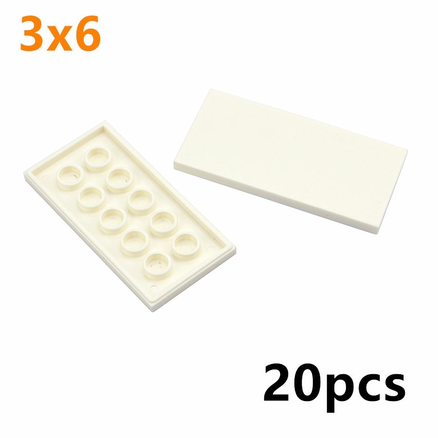 

20pcs DIY Building Up Modules Figures Bricks Smooth 3x6 Educational Tool Imaginative Dimensions Fits Featuring Leduo Plastic Material Toysets for Kids