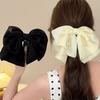 Bow Hair Claw Clip Solid Color Black White Hair Shark Grab Clip Hair Style Tools Hair Accessories For Women Girl