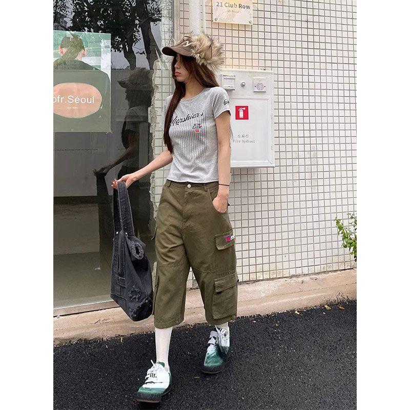 Oversized Vintage Shorts Cargo Pants Japanese Wide Leg Harajuku Trousers Korean Y2k Style Baggy Streetwear Neutral
