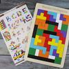 Wooden Tetris Puzzle for Kids Educational Tangram Toy