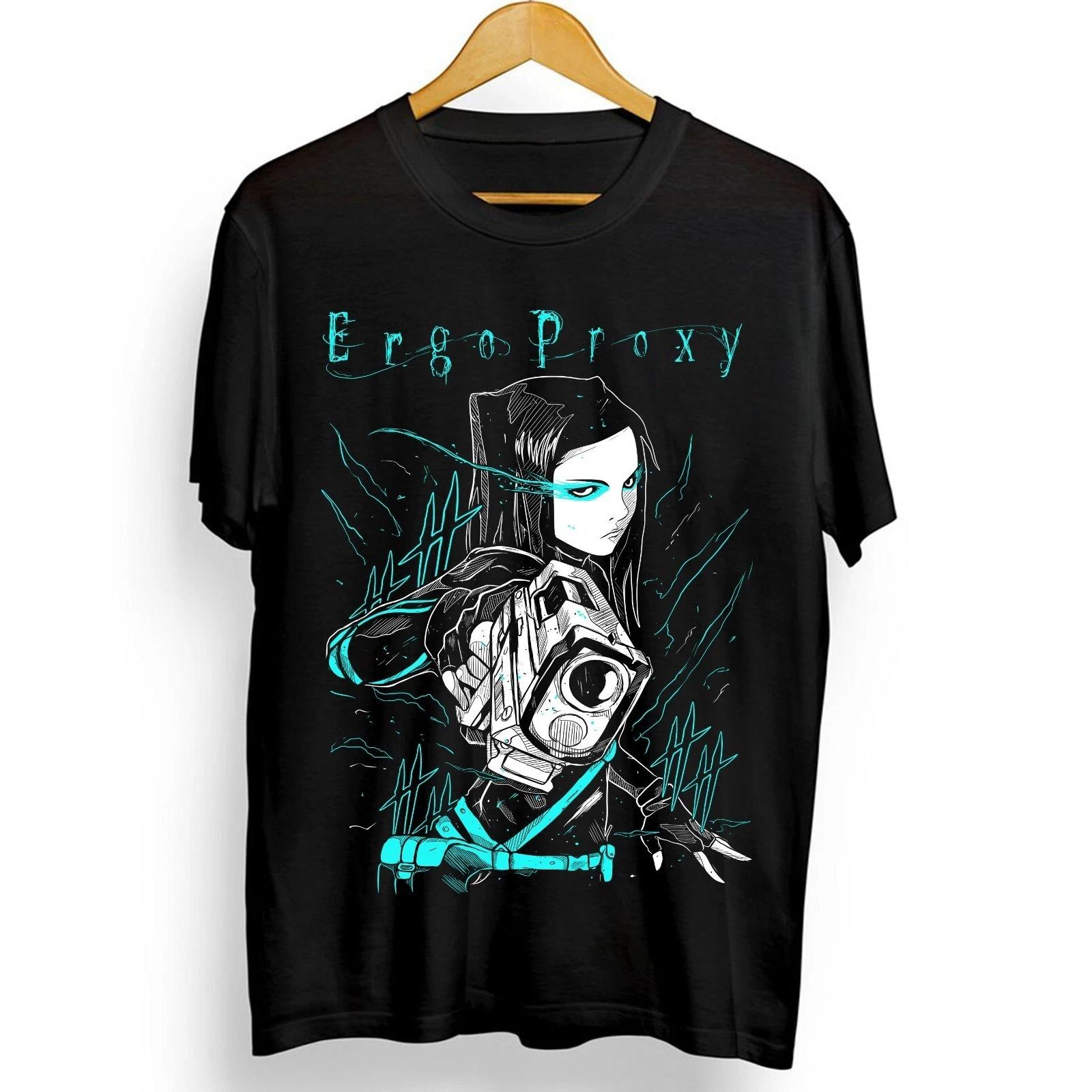 

2026 New Ergo Proxy TShirt Rel Mayer Anime Manga Girl Kawaii Funny Gift Shirt Mens Roundneck Shortsleeved Tshirt L
