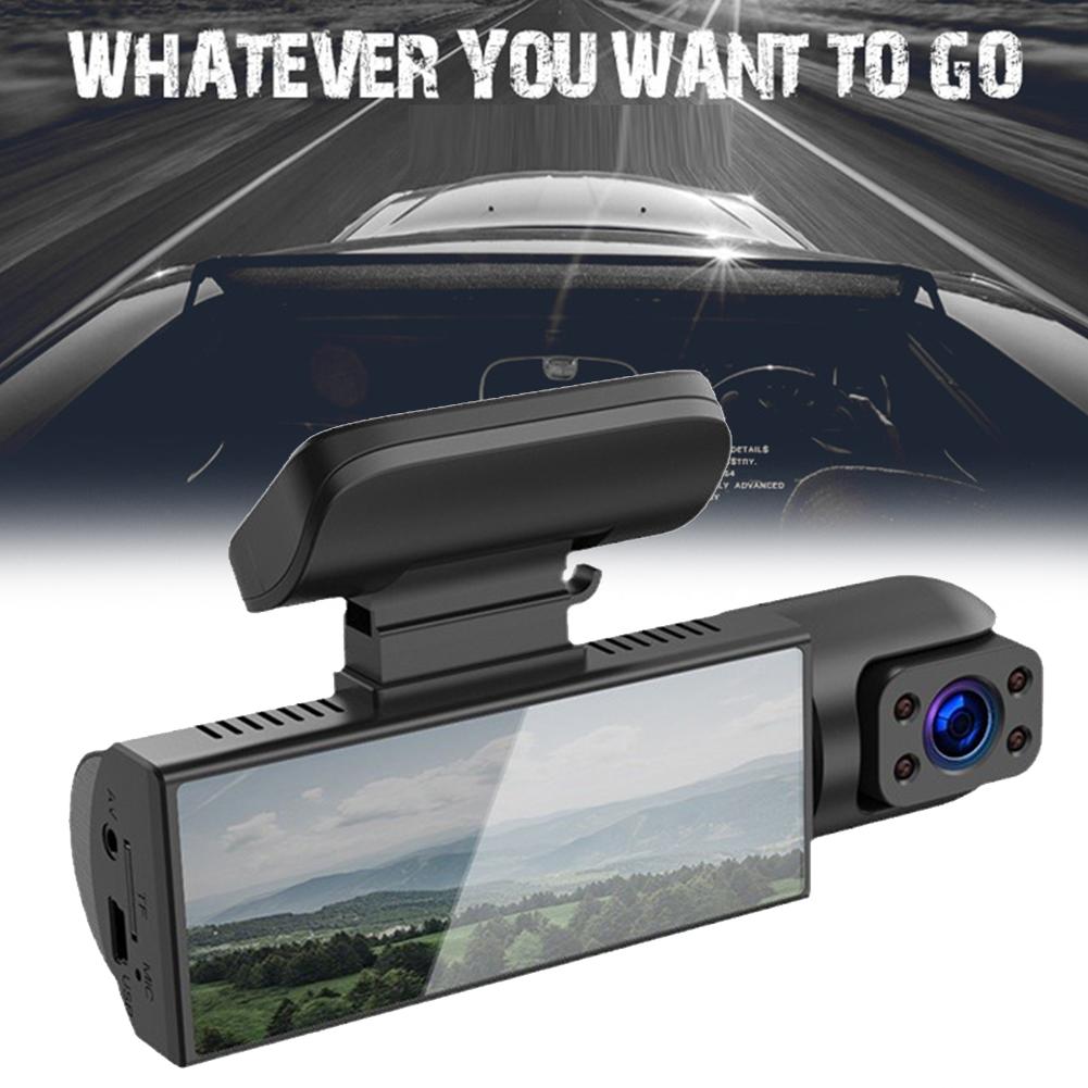 IPS Touch Screen Car Dash Cam Driving Recorder Dual Lens Camera