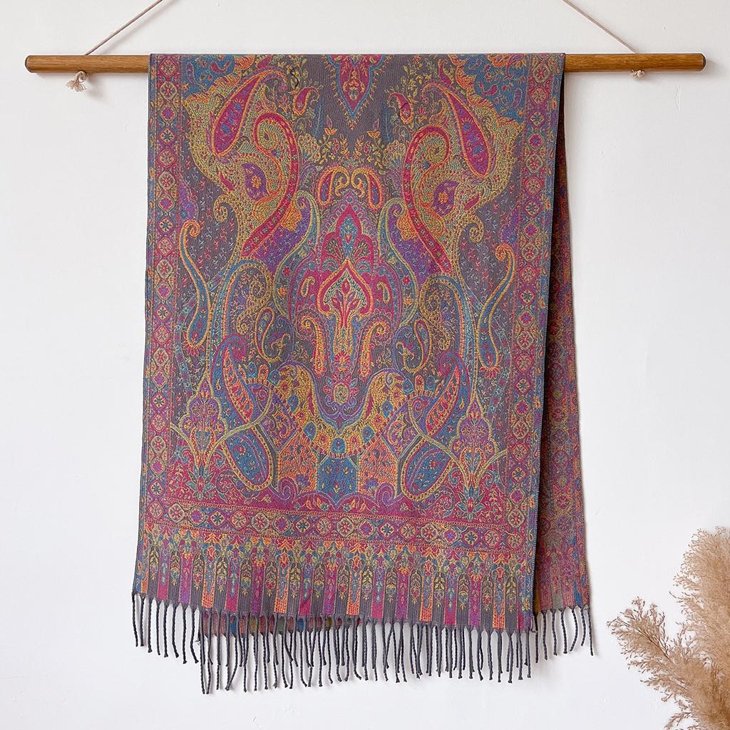Popular Cashew Fringed Polyester Long Towel Versatile Fashion Senior Women Atmosphere Travel Scarf