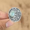 Mothers day Sale Sterling Silver Natural Larimar Multi Stone Wife Ring Jewelry