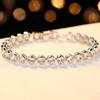 S925 Sterling Silber Rundes Armband für Frauen, Koreanischer Stil Modischer Diamant Bubble Armband Schmuck
