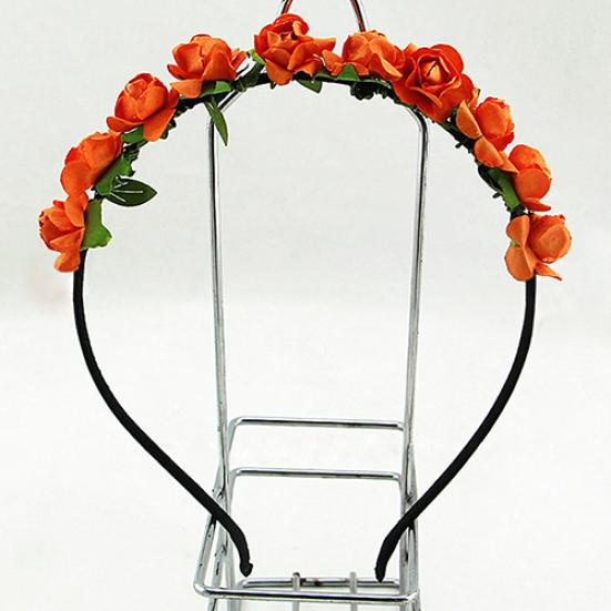 Rose Flower Crown Festival Headband Wedding Garland Floral Hairband Accessory