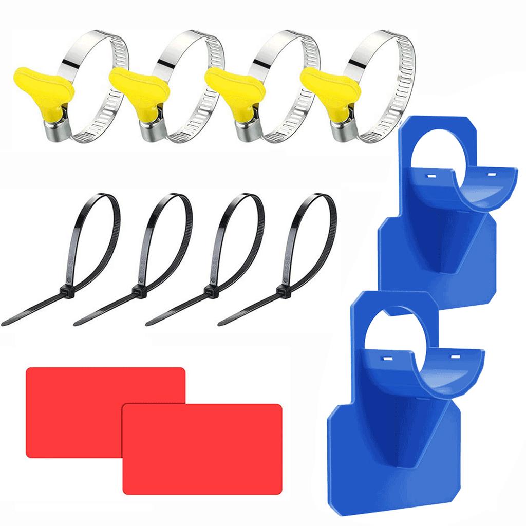 Swimming Pool Pipe Fixing Holder Support for Intex Above Ground Pool 30-38mm Hose Outlet Mount Bracket with Cable Tie Clamp
