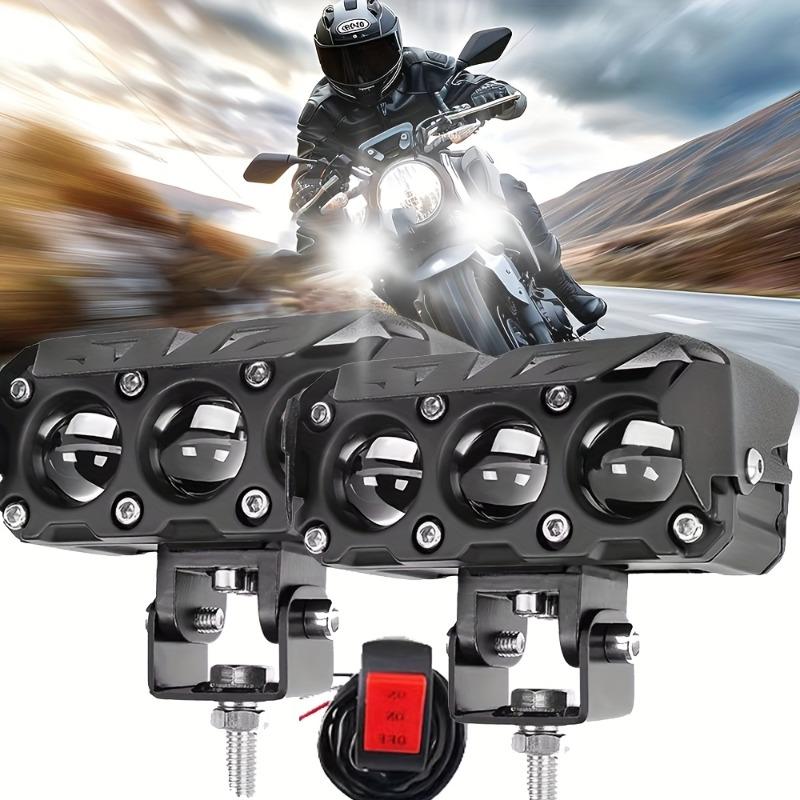 4inch Motorcycle LED Spotlight, White Yellow Dual Color Hi/Low Beam Auxiliary Driving Light Fog Lamps for Car Trucks SUV 12V 24V