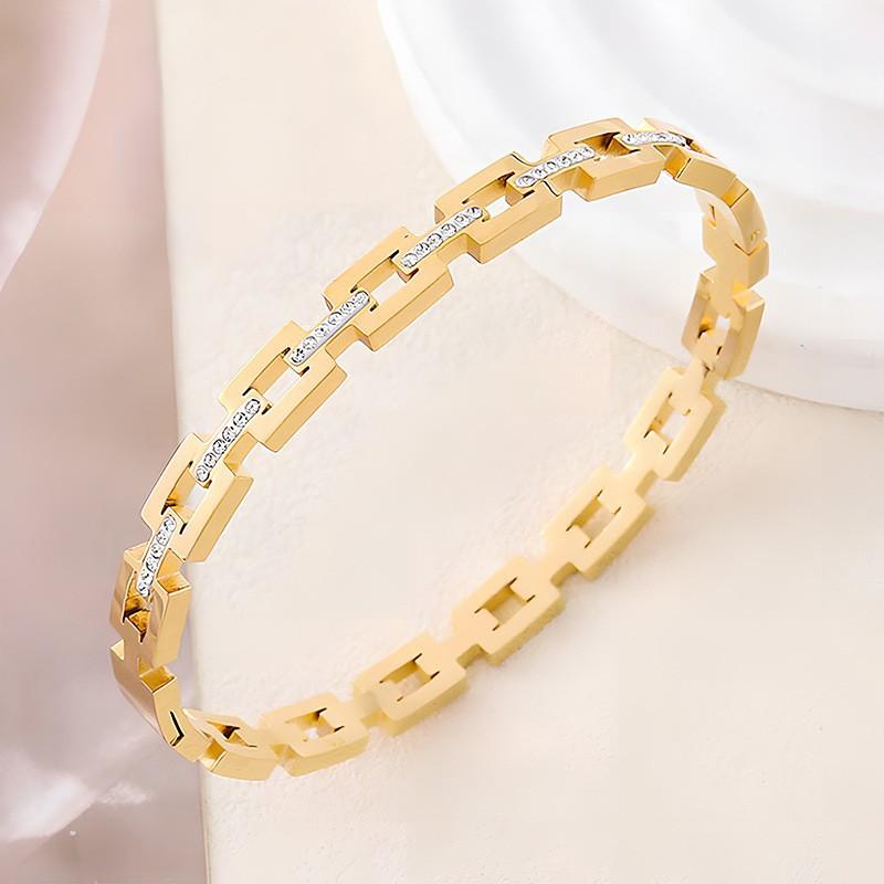 2026 Simple Evil Eye Bracelet Does Not Fade Temperament Light Luxury Niche Women Rose Gold Hollow Flower