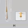 Modern Waterdrop Pendant Lamp Bedroom Bedside Living room Dining 2Style Base Room LED Lighting Kitchen Stairwell Hanging Light
