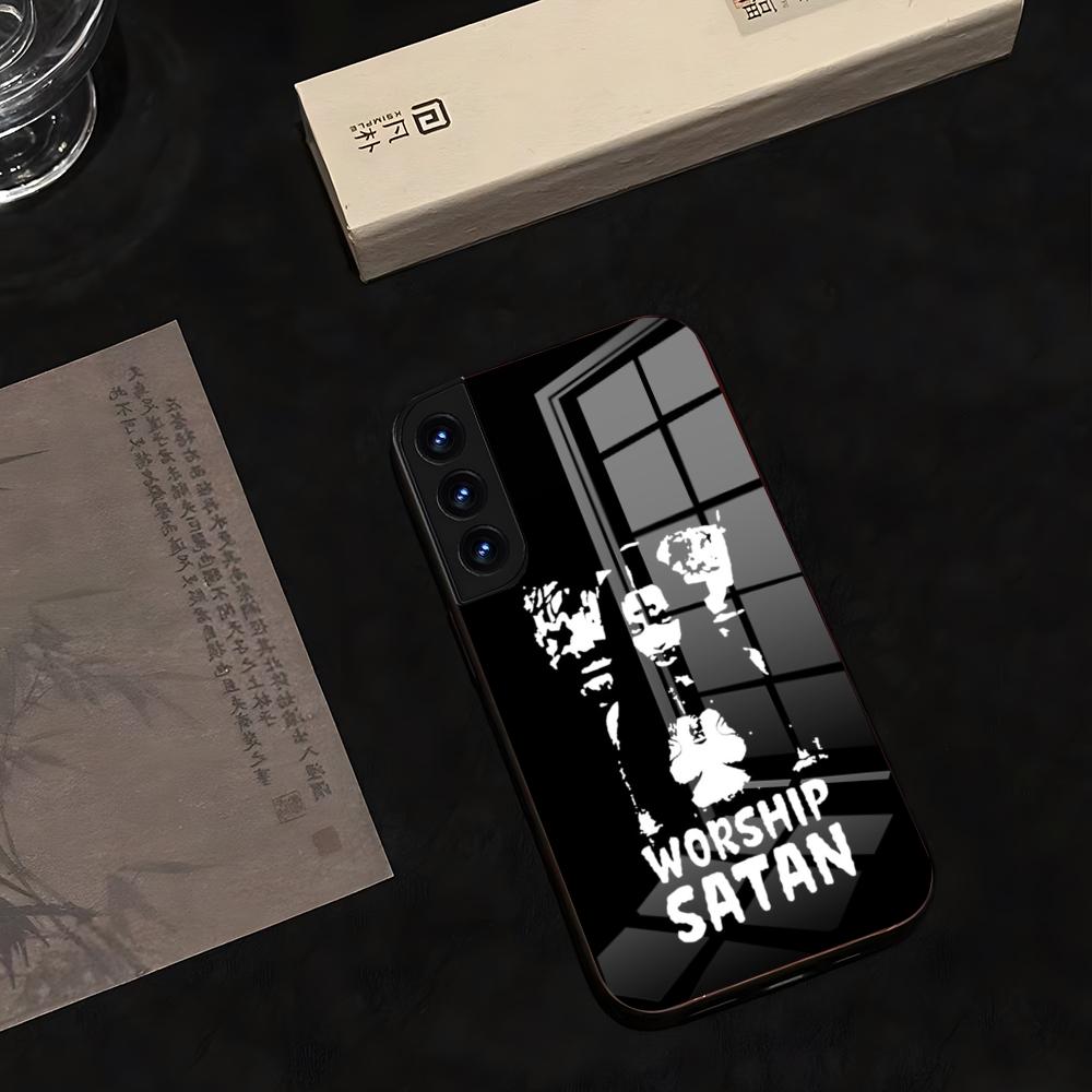 Satan Nun Phone Case 2025 Glass Old Man And Child Hot For Samsung S 25 24 Ultra Plus 23 22 21 20 A 34 54 53 Note20 M 54 Cover