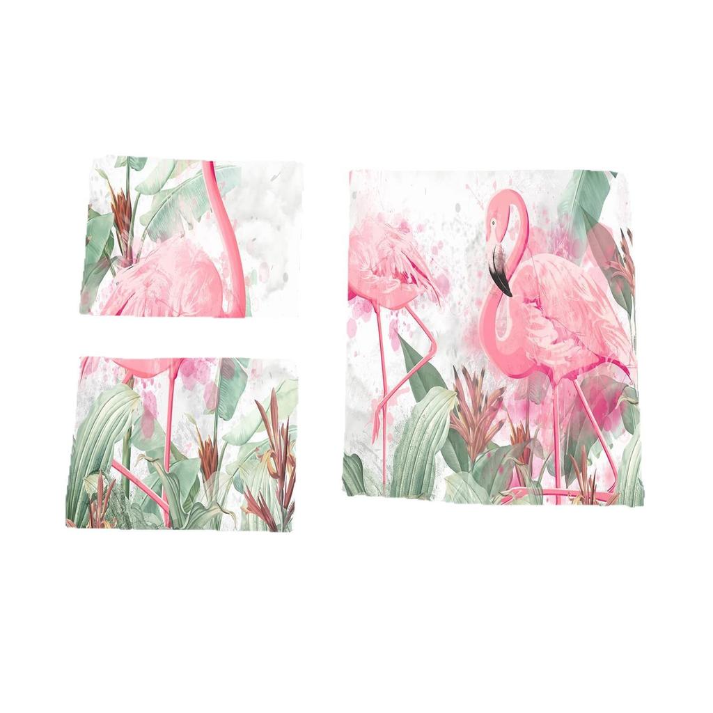 Tropical Flamingo Pattern Quilt Cover Bedding Set Three-Piece Quilt Cover Suitable For Bedroom Decoration