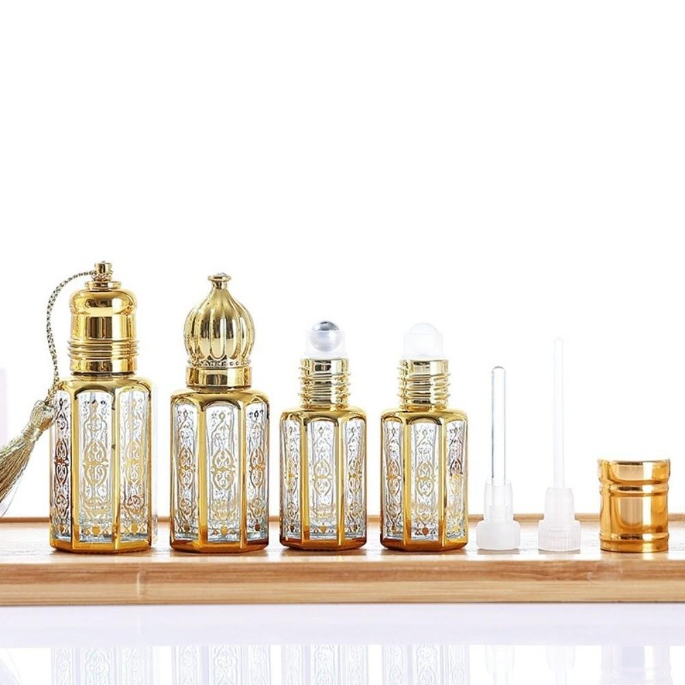 Container for Liquids 6ml Glass Perfume Bottle Empty Container Leak-Proof Essential Oil Bottle Portable Refillable Bottle Travel
