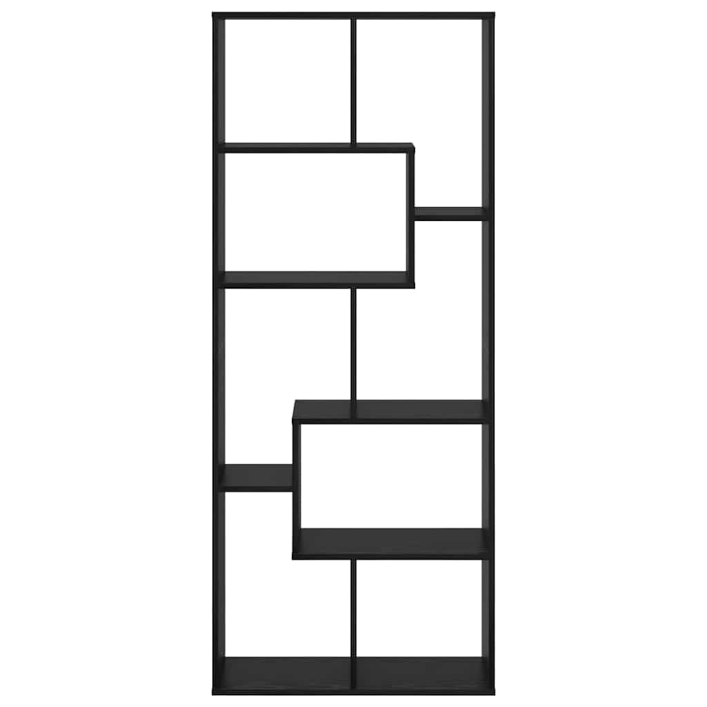 Bookshelf Black Oak Look 67 x 25 x 162 cm Engineered Wood