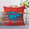 Blogger di Giochi M-MrBeast Federe per Cuscini Cartoni Animati Divano Decorativo Casa Stampa Double-sided Corto Peluche Carino Federa per Cuscino