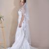 Elegant 2 Tiered Bridal Veils with Flower Studs Perfect For Wedding Ceremony And Bride PhotoShoots Occasion