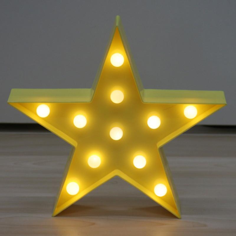 Unicorn Night Light With Star Shape Led Decor For Bedroom And Gift Use