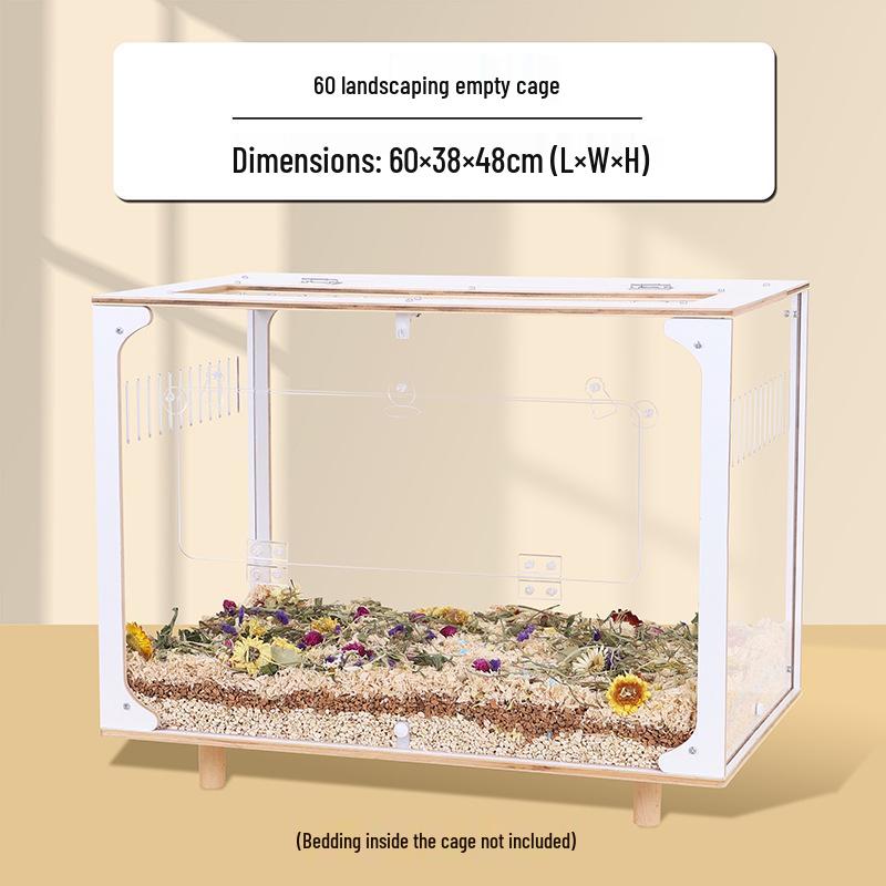 Golden Hamster Luxury Villa - Large Acrylic Cage, Starry Sky Design