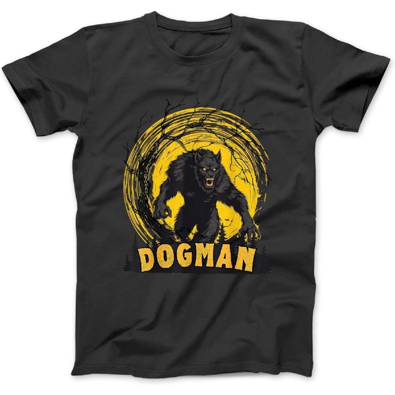 Dogman Cryptid Legend Folklore Paranormal Encounters Merch T-Shirt, Sweatshirt, Hoodie for Men Women Kids Made in Canada Black S
