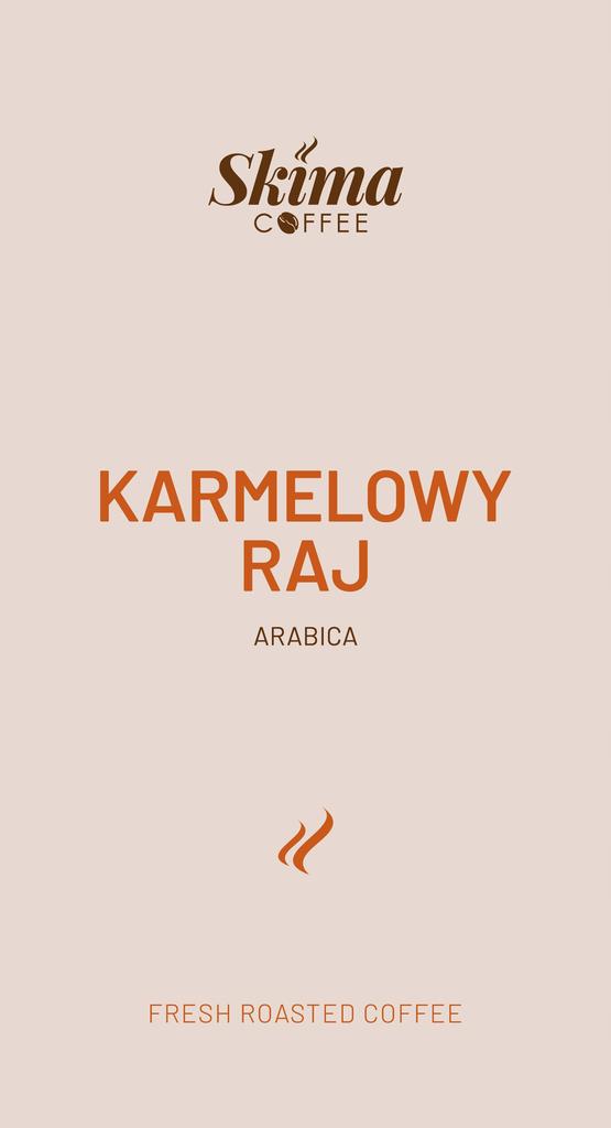 Kawa ziarnista 500g KARMELOWY RAJ 100% ARABICA Świeża do ekspresu + GRATIS