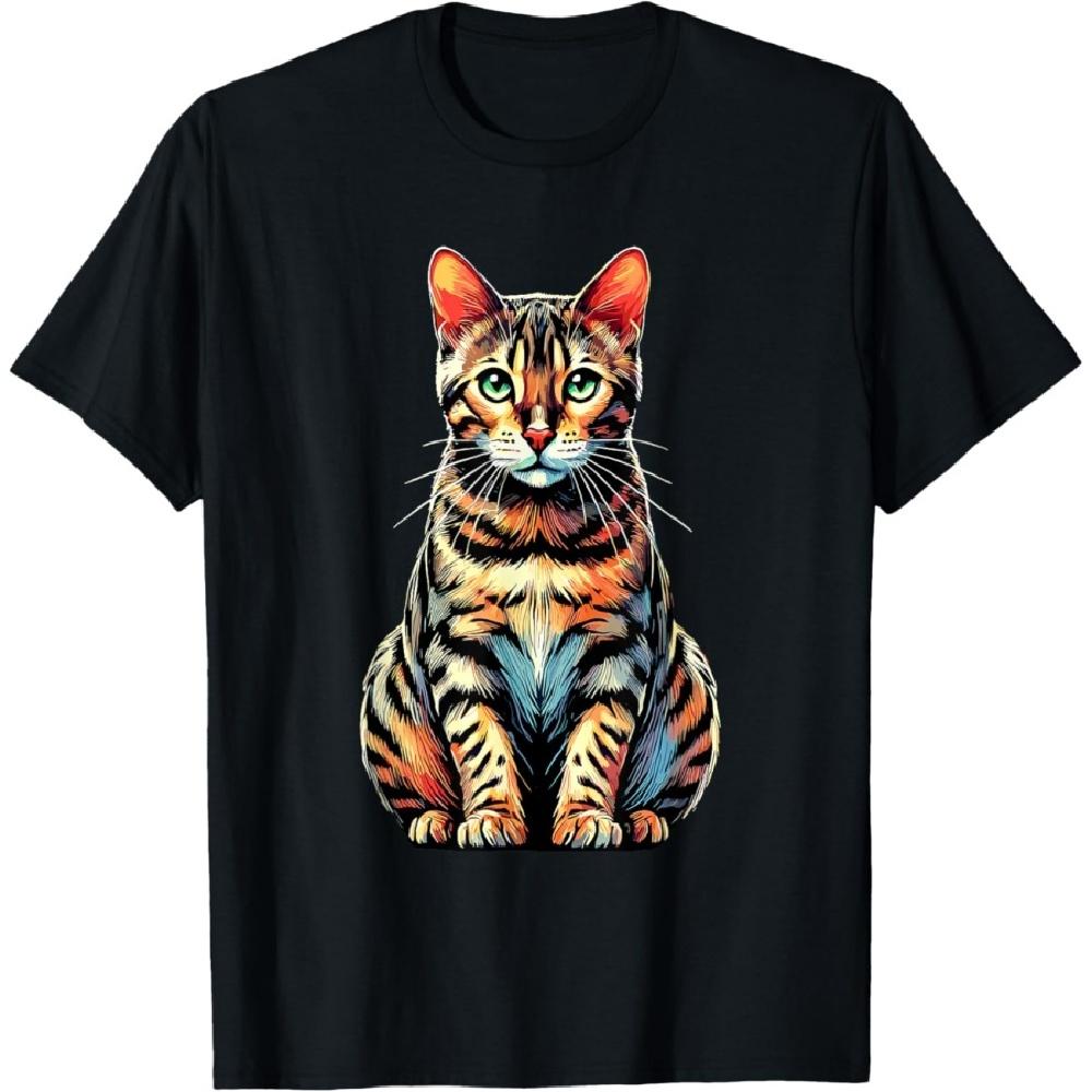 

Bengal Cat Men Women Kids T-Shirt(2) XXXXXL чёрный