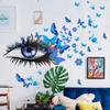 Vivid Wall Stickers Eyelashes Butterfly Removable Decoration For Living Room Bedroom Background Wall