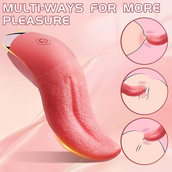 10 Modi Realistisk Tungeslikking Kraftig Stimulator Vibrator G Spot Klitoral Stimulering Brystvorter Onani Voksen Sexleketøy For Kvinner Par