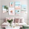 Pink Sea Beach Shell Pineapple Hammock Nordic Posters And Prints Wall Art Canvas PaintingWall Pictures For Living Room Decor