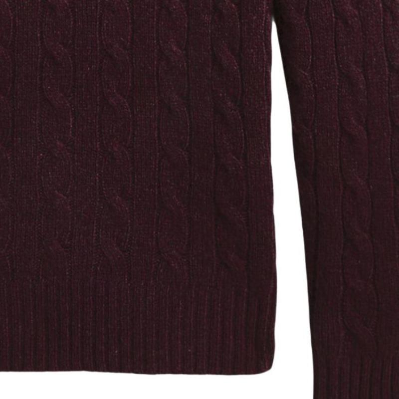 Ralph Lauren Cable-Knit Crew Neck Solid Wool Sweater Women 211581065-023