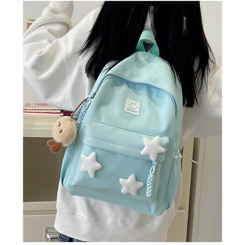 Ladies Schoolbag Cute Star College Student Travel Backpack Simple And Versatile High School Student Backpack