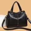 Women's Tote Bag Vintage Top Handle Bag Solid PU Leather Fashi Shoulder Satchel Large Capacity Crossbody Bags Commuter Handbag