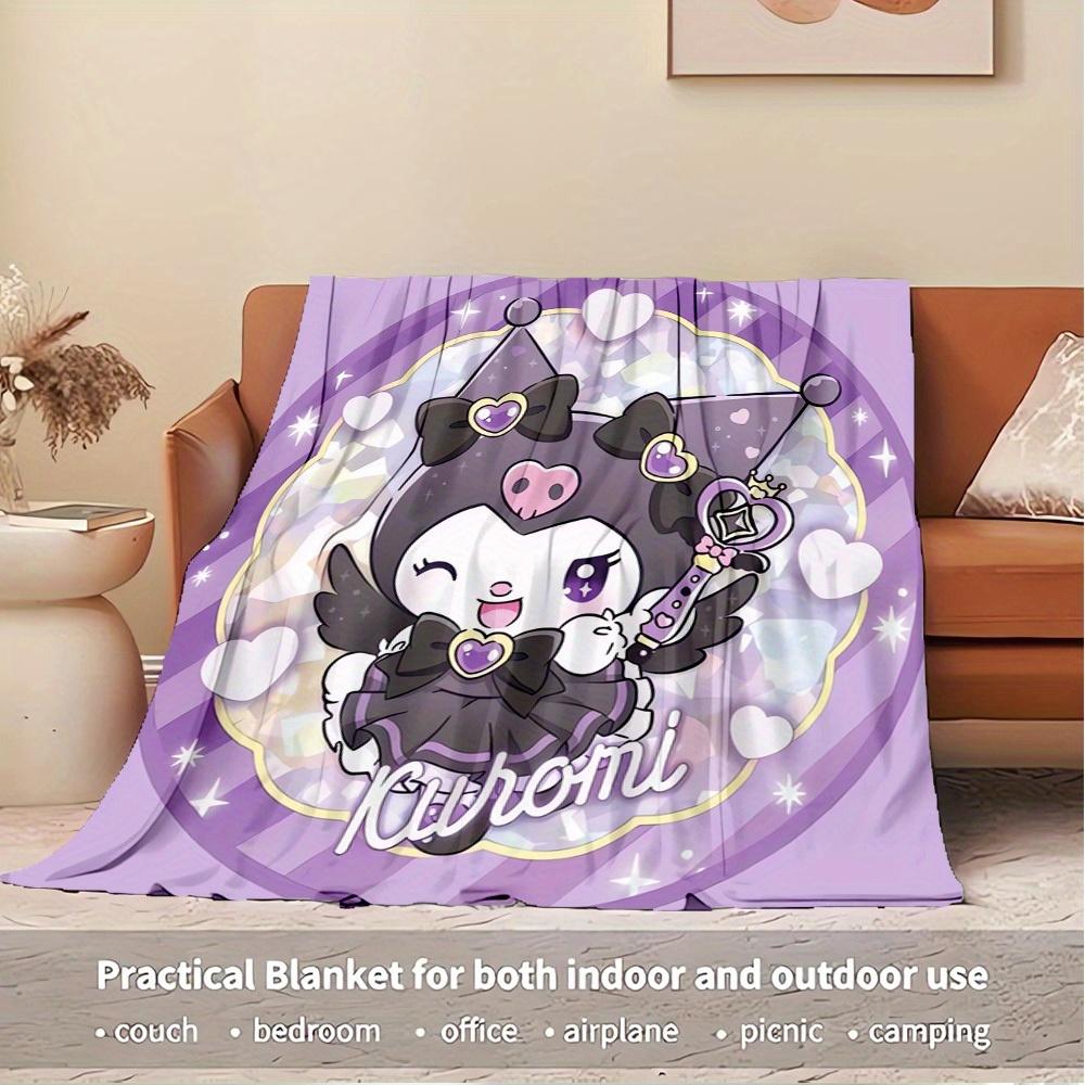 1pc Kuromi Cute Character Home Decor Blanket - Seasonal Universal Cozy Washable Gift for All Ages, Perfect for All Families, Available In Mu