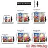 2D Flat Printing 2pcs Curtains Cosmos Flowers Field Sunny Day Digital Printed Polyester Drapes Family Party Decoration for