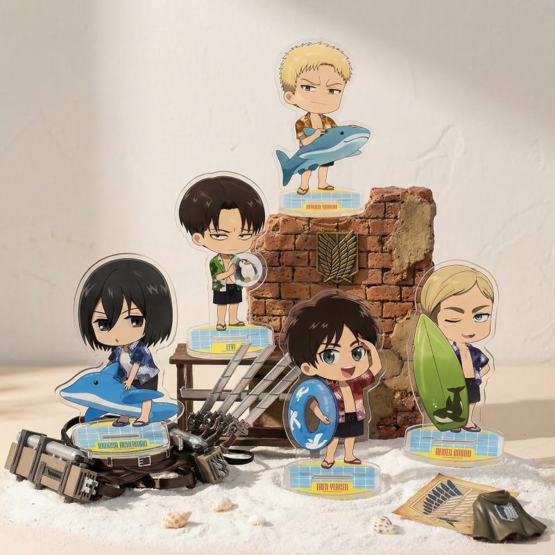 Hot Anime Attack on Titan Acrylic Stand Figure Keychai Model Figure Cosplay Plate Holder Christmas Desk Decor Gift Birthday Fans