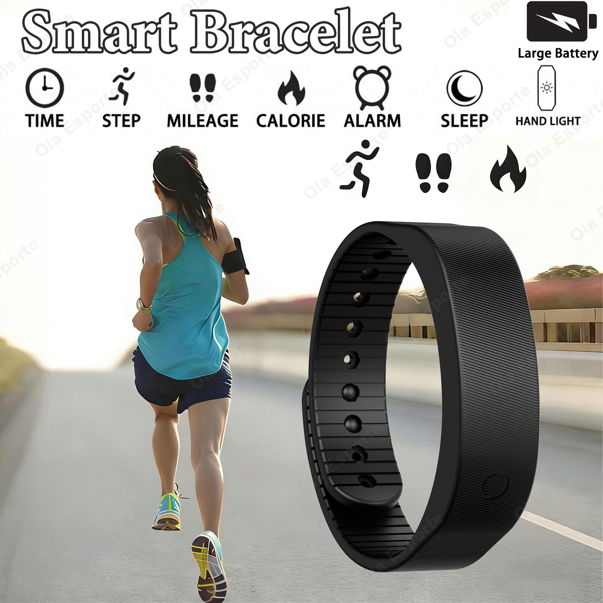 

LED Digital Alarm Clock Smart Bracelet Adjustable Snooze-proof Alarm Watches with Run Pedometer Vibrating Alarm Smart Band HT30 чёрный