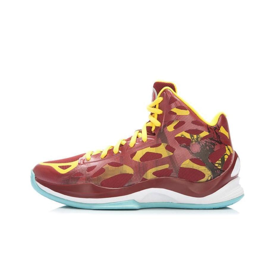 Li Ning BB Lite 3 Avengers Series Iron Man Basketball Shoes Men sneaker Brown Red Yellow ABPK057-1